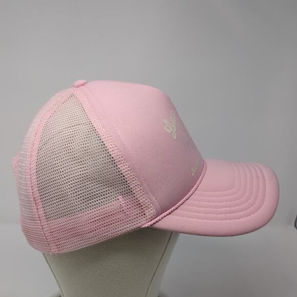 Alexandria's Bachelorette Snapback Rope Trucker Hat Pink One Size Dalix - Picture 5 of 10